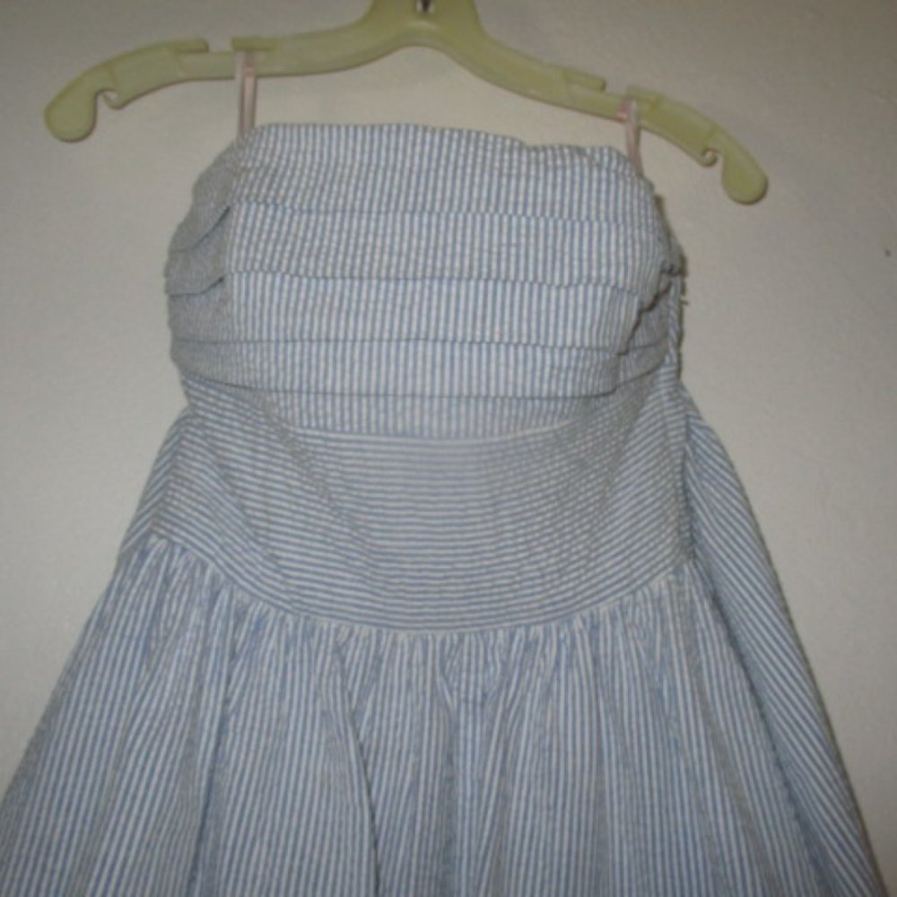 - Betsey Johnson Y2K? nautical seersucker dress vintage preppy vintage boat sz 2 - Picture 8 of 14
